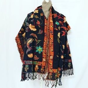COPY - Hand Embroidered Wool Wrap
